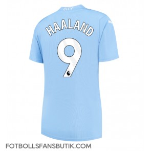 Manchester City Erling Haaland #9 Replika Hemmatröja Damer 2023-24 Kortärmad